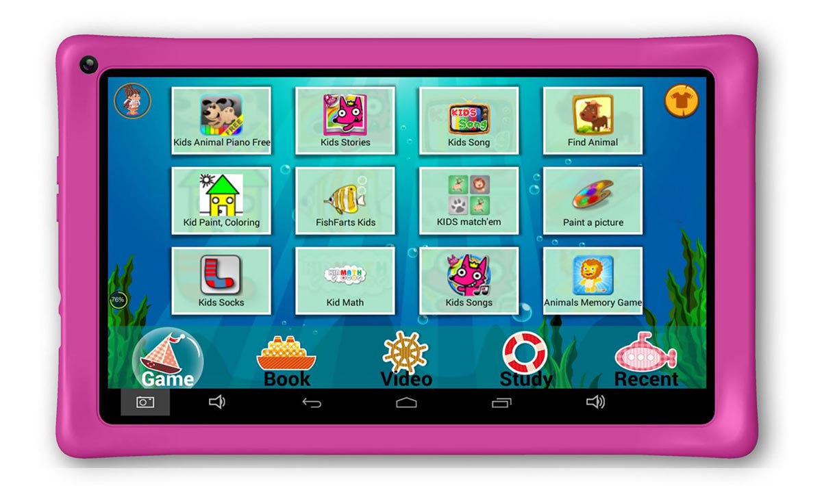 AxxO Kids Tablet 10 Zoll Display Pink WLAN Elternkontrollfunktion