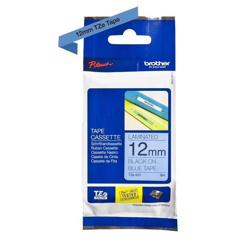 Brother TZE-531 P-Touch schwarz auf blau 12mm