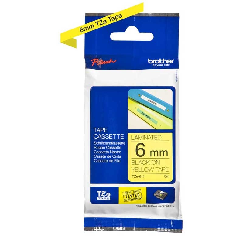 Brother TZe-611 P-touch Schriftband 6 mm