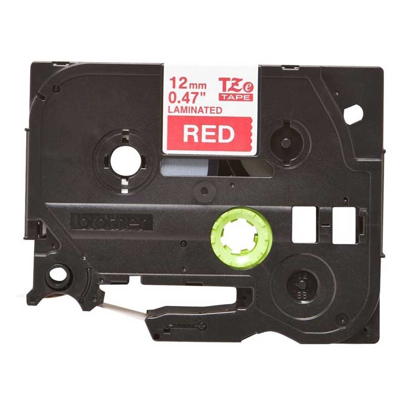 Brother TZE-435 P-Touch weiss auf hard rot 12mm