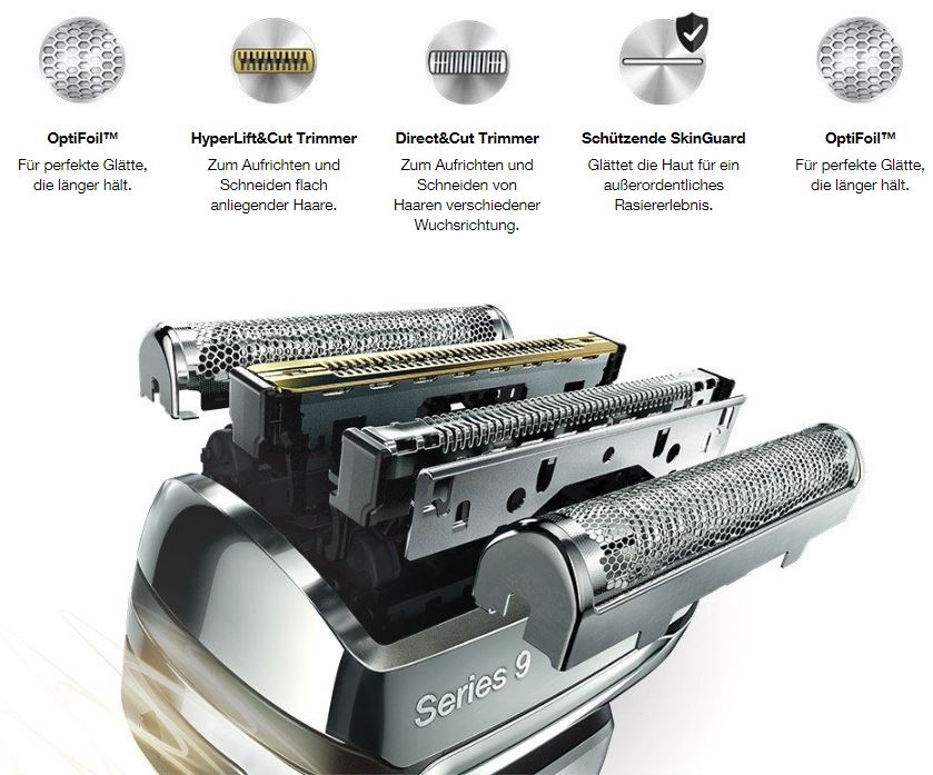 Braun Series 9 Rasierapparat 9296cc Premium Edition chrom (2.Wahl)