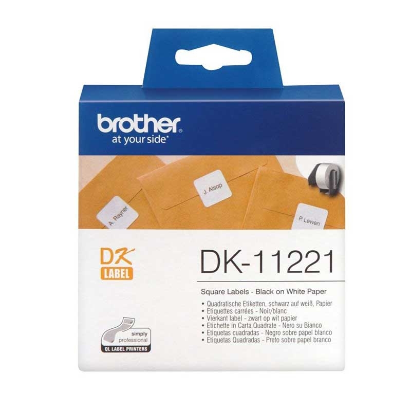 Brother DK-11221 Quadratische Etiketten 1000 St./Rolle weiß 23 x 23 mm