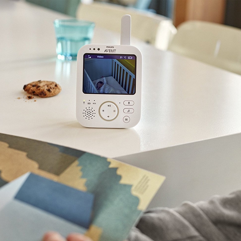 Philips Avent SCD630/26 Video-Babyphone mit 3,5 Zoll Farbdisplay