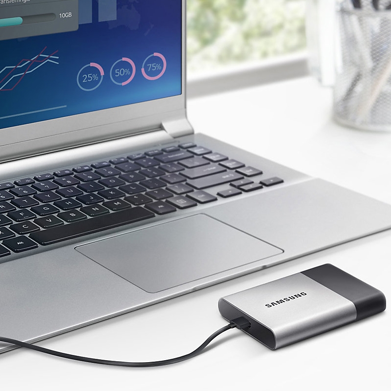 SAMSUNG Portable T3 SSD 1TB USB 3.1 Gen.1 Type C