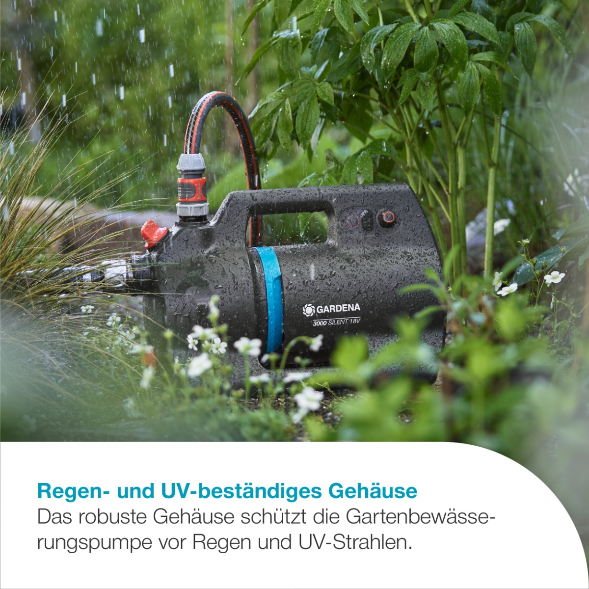 GARDENA 14610-55 Akku-Gartenpumpe 3000 Silent 18V P4A solo