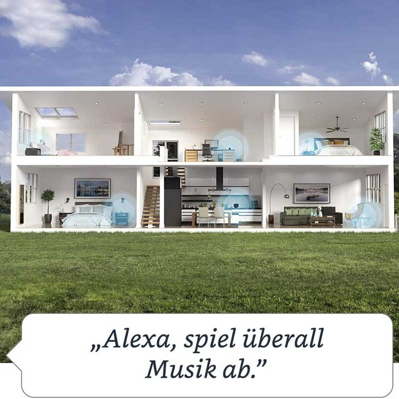 Amazon Echo (4. Generation) Smarter Lautsprecher mit Alexa weiß