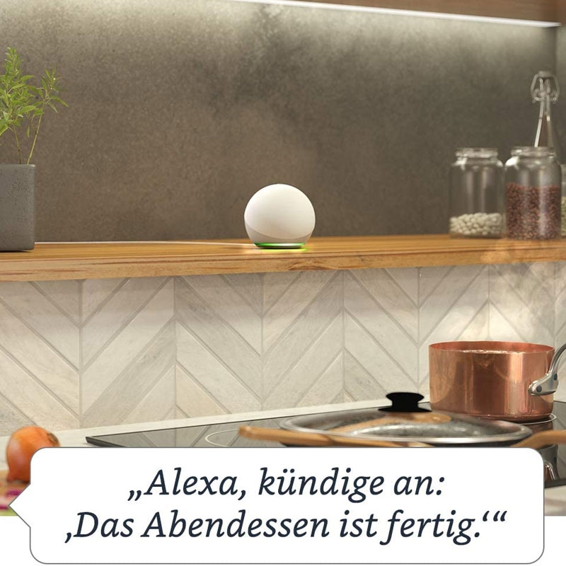 Amazon Echo (4. Generation) Smarter Lautsprecher mit Alexa weiß