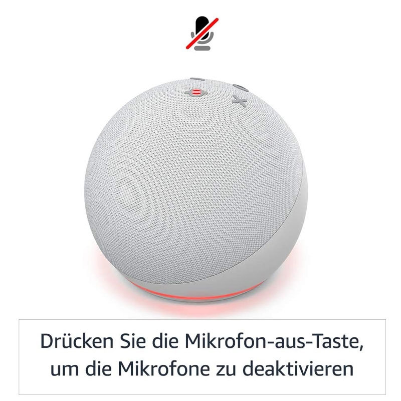 Amazon Echo (4. Generation) Smarter Lautsprecher mit Alexa weiß