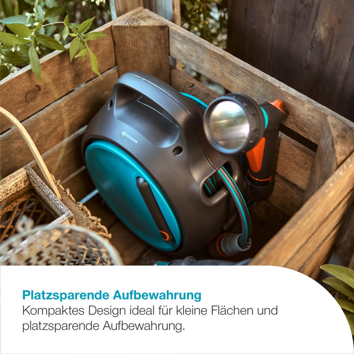 GARDENA 18692-20 Mobile Schlauchbox Move, 10 m + 1,5 m