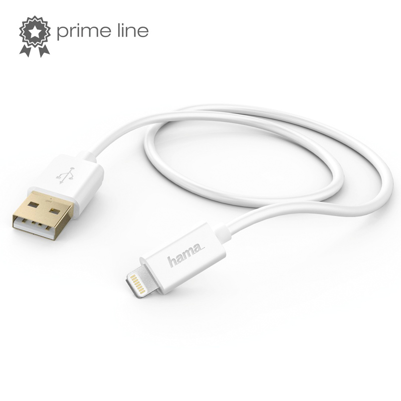 Hama Lade-Sync-Kabel, Lightning, 1,5 m, Weiß