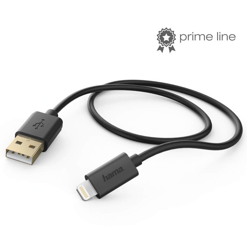Hama Lade-Sync-Kabel, Lightning, 1,5 m, Schwarz