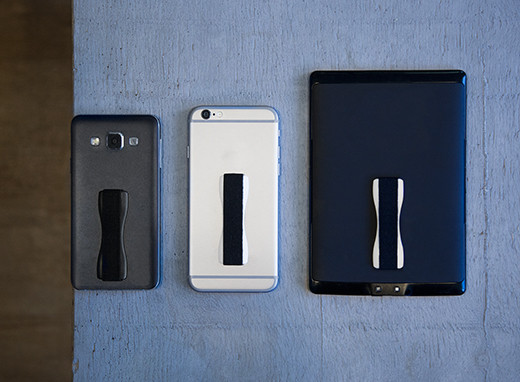 Happy Strappy Smartphone Fingerhalter ganz silber