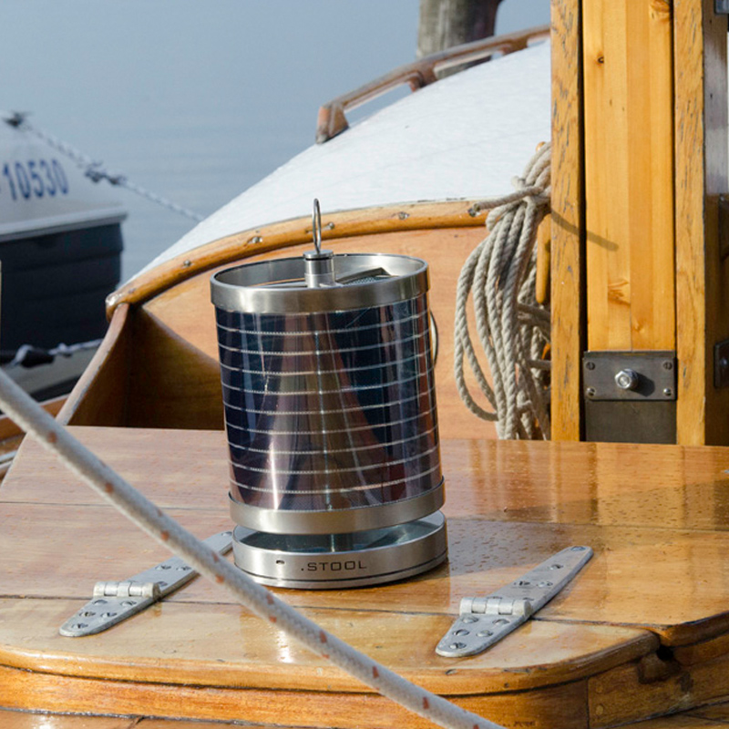 STOOL +SOL Tischleuchte kompakt, Edelstahl