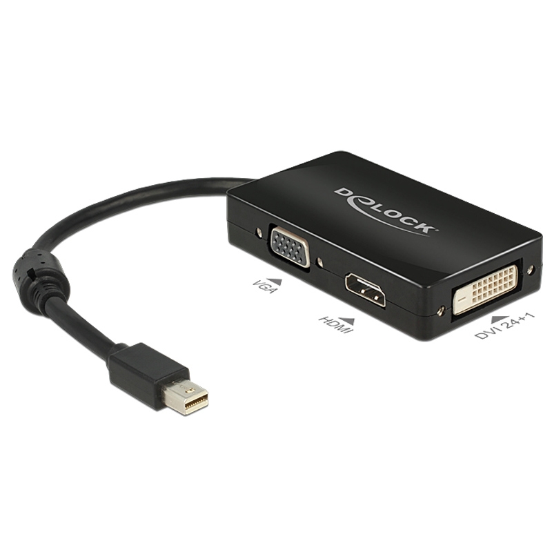 Delock Adapterkabel mini DisplayPort Stecker > 1 x VGA + 1 x HDMI + 1 x DVI 24+1