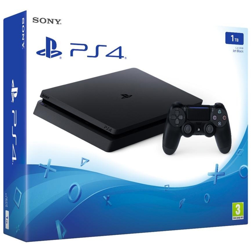 Sony PlayStation 4 Slim Konsole 1TB Schwarz