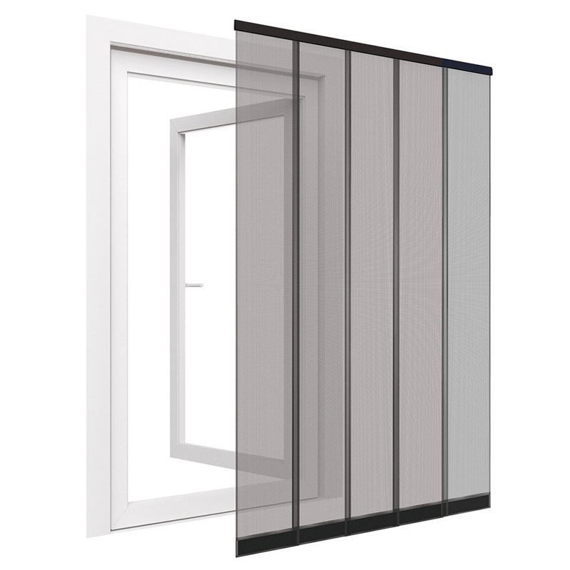 easy life Lamellenvorhang Fliegengitter Türe Fiberglas schwarz 125 x 240 cm