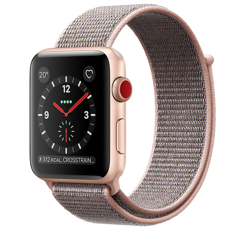 Apple Watch Series 3 GPS + LTE 38mm Gold Alu Sport Loop Sandrosa