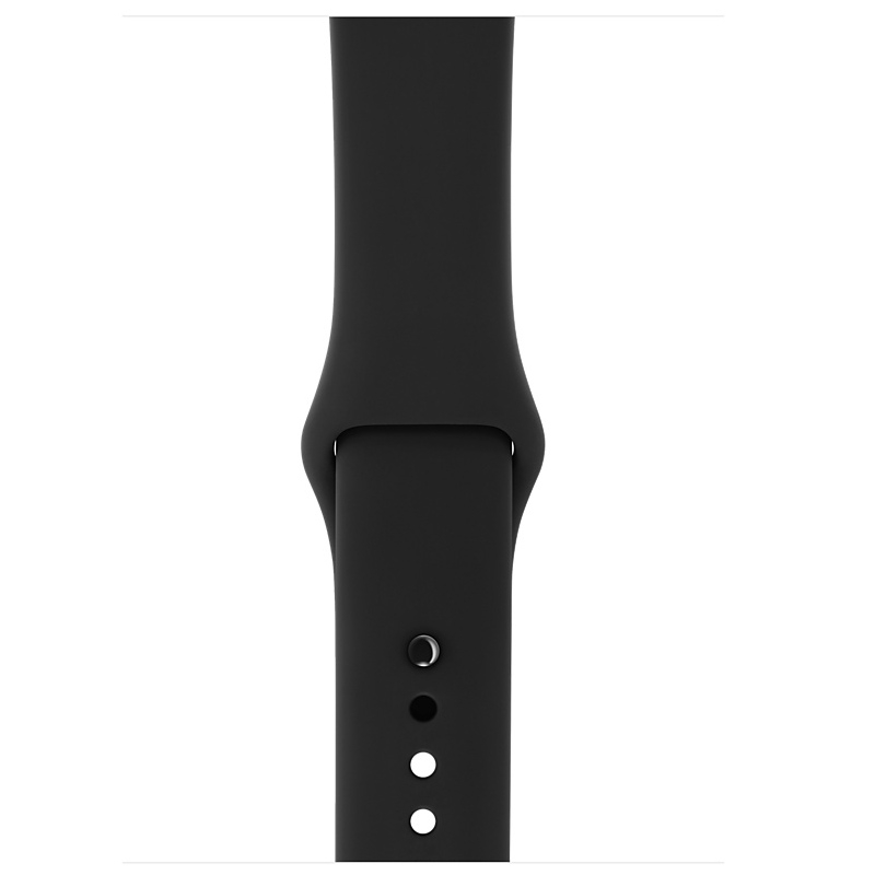 Apple Watch Series 3 38 mm Aluminiumgehäuse space grau Sportarmband schwarz