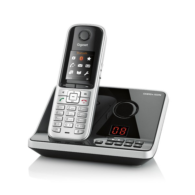 Gigaset SX810A ISDN stahlgrau mit AB Schnurlostelefon