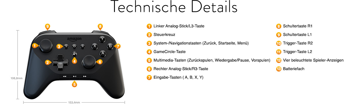 Kindle Amazon Fire Game Controller