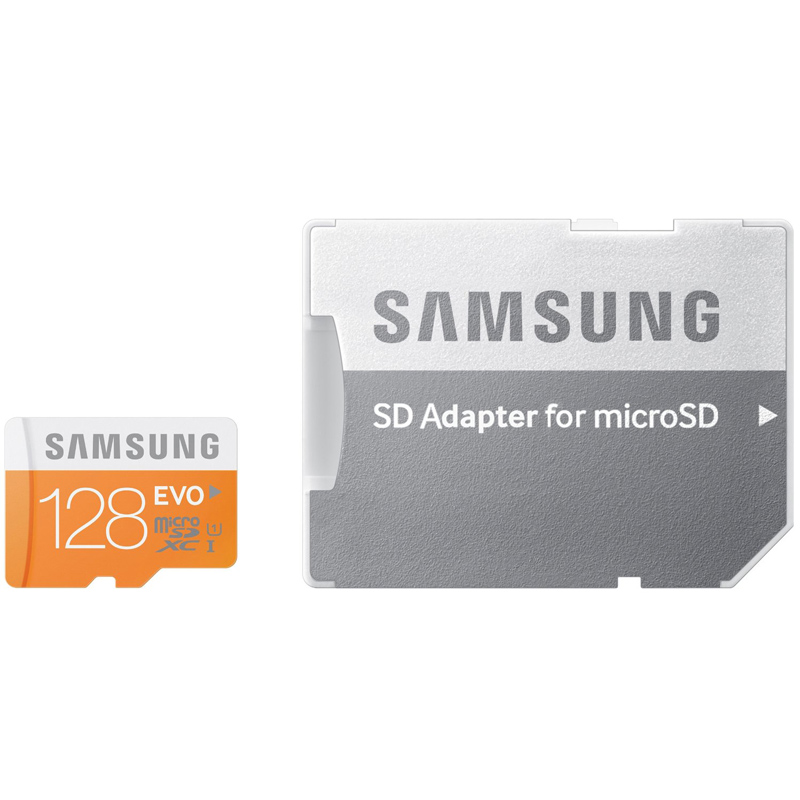 Samsung EVO 128GB micro SDXC Card 48MB/s + Adapter