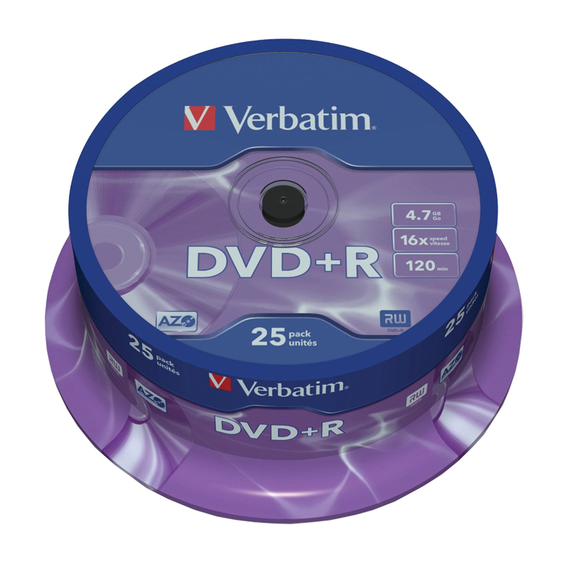 Verbatim DVD+R 4,7GB 25er Pack Spindel