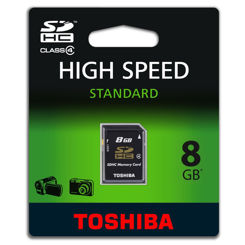 Toshiba Class 4 SDHC 8GB High Speed Speicherkarte