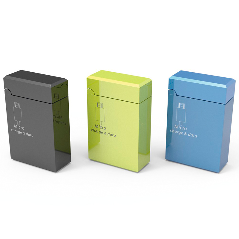 Hama Ausziehbares Micro-USB-Kabel im Klappgehäuse 0,75m blau