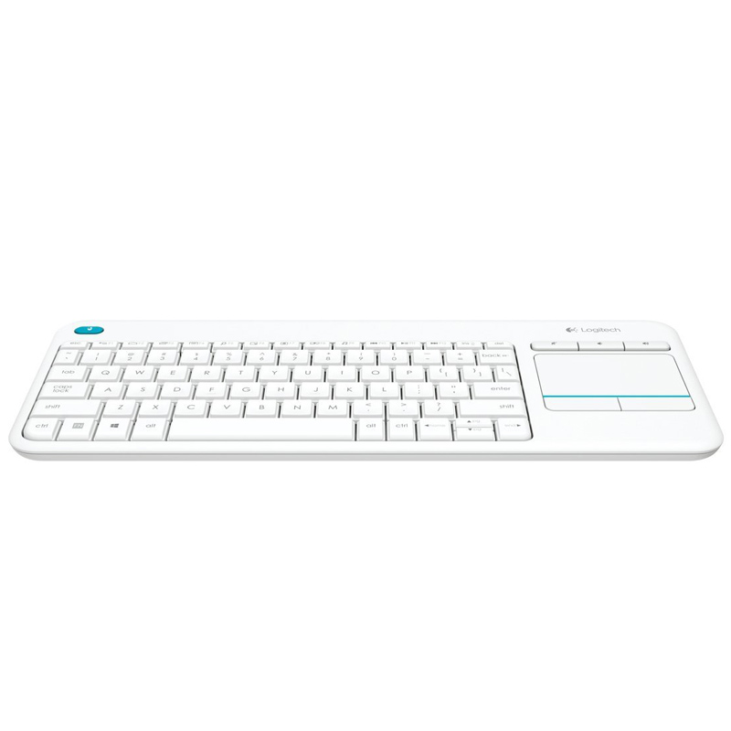 Logitech K400 Plus Touch Wireless Tastatur weiß