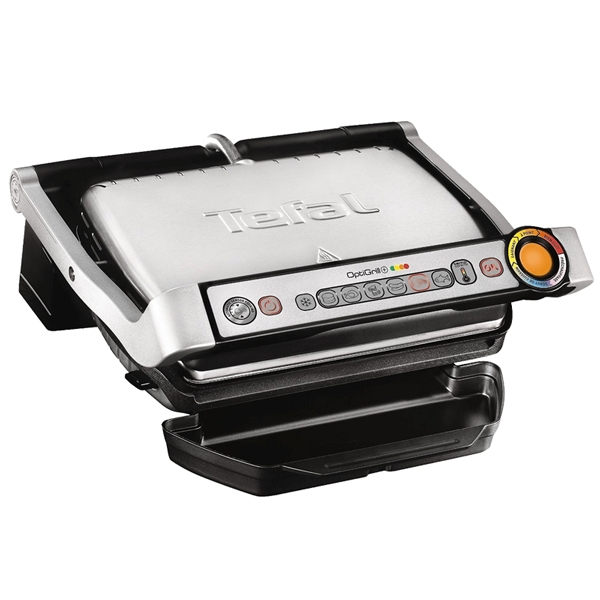 Tefal GC712D12 Optigrill plus Kontaktgrill silber/schwarz
