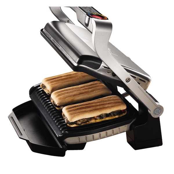 Tefal GC712D12 Optigrill plus Kontaktgrill silber/schwarz