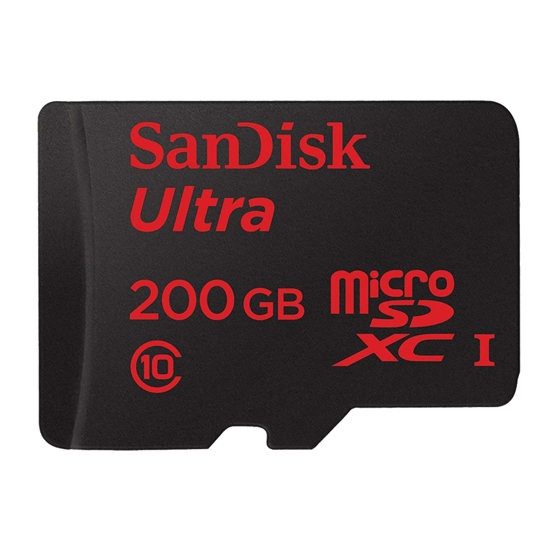SanDisk Ultra Android microSDXC 200GB 90MB/s Class 10 + SD Adapter