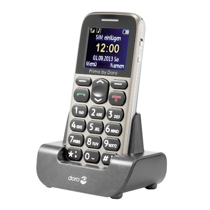 Primo 215 Komfort-Handy mit Tischladestation beige