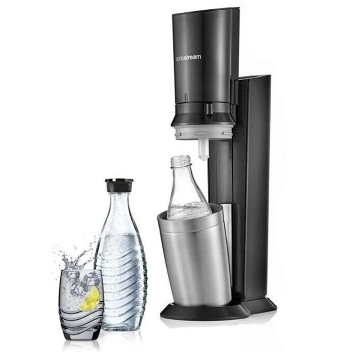 SodaStream Crystal 2.0  Wassersprudler Titan Aktionspack inkl. 3 Glasflaschen