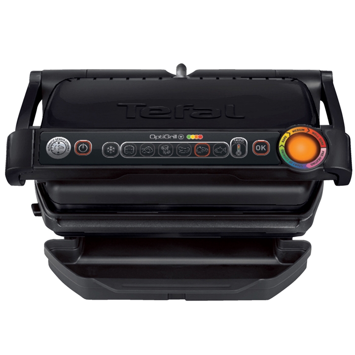 Tefal GC 7128 Optigrill+ 6 Grillprogramme inkl. Burgerpresse und Rezeptbuch