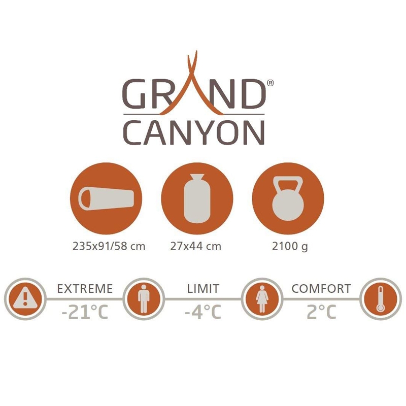 Grand Canyon Fairbanks 190 Mumienschlafsack blau