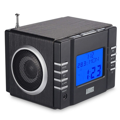 August MB 300 Radiowecker-MP3 Player / Stereoanlage komplett schwarz (2.Wahl)