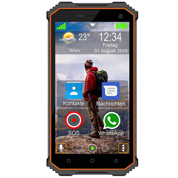Beafon X5 Smartphone Outdoor-Handy schwarz/orange