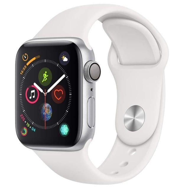Apple Watch Series 4 GPS 40mm weiß Armband silber