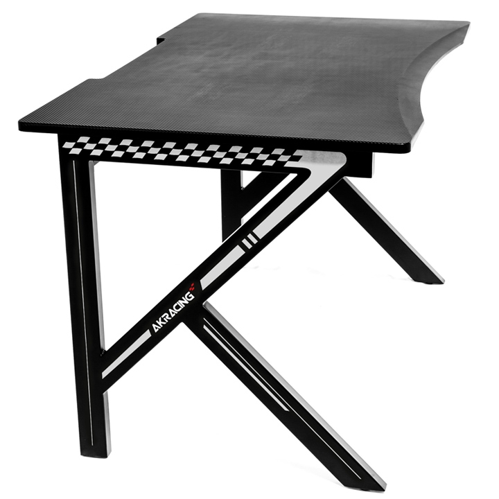 AKRacing Gaming Tisch inkl. XL Mauspad schwarz/weiß