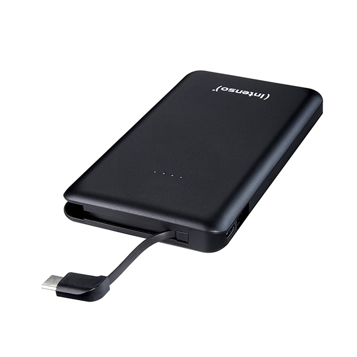 Intenso S10000-C Slim Powerbank mit Type C Ladekabel schwarz