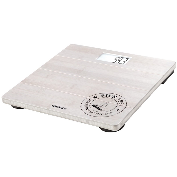 Soehnle 63845 Bamboo White Personenwaage