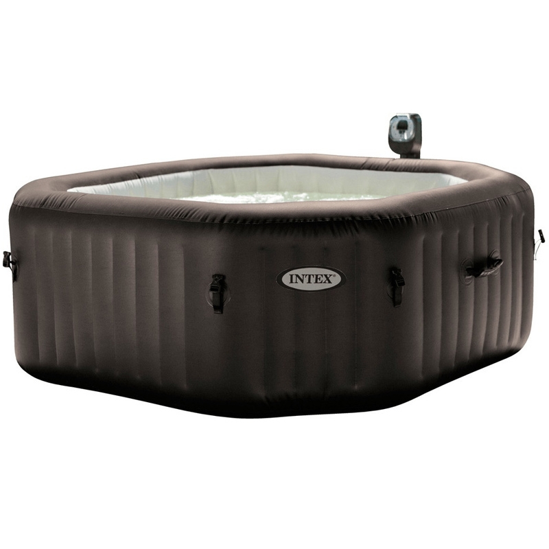 Intex PureSpa Jet & Bubble Deluxe - Ø 218 x 71 cm - 6 Personen - Schwarz Octagon