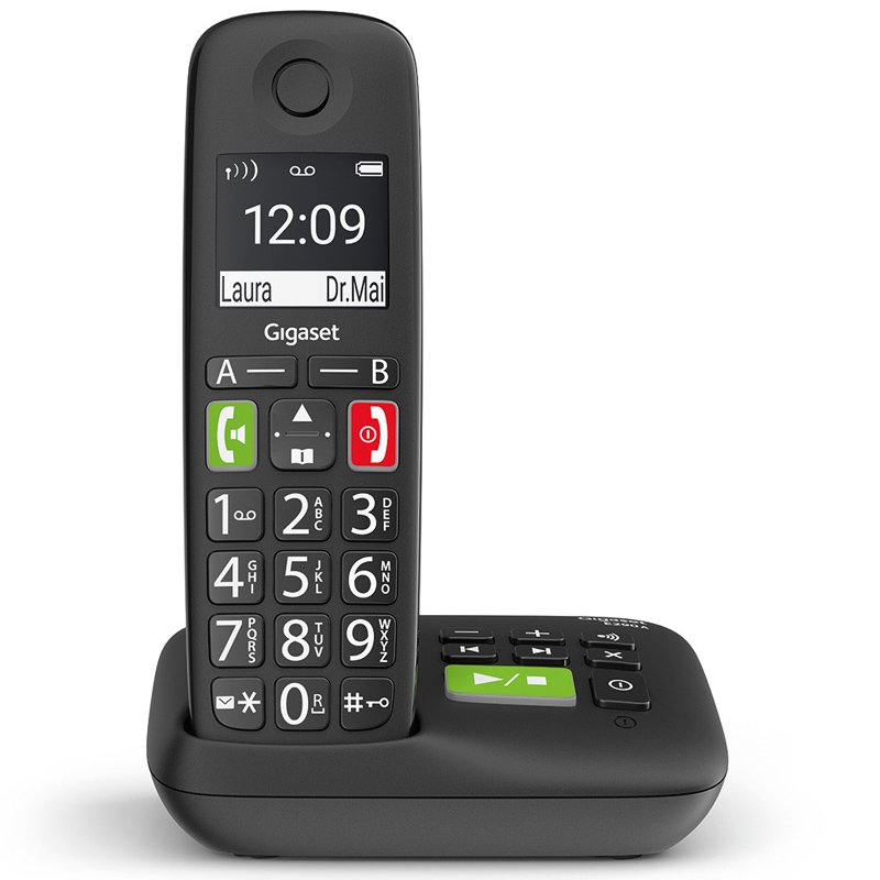 Gigaset E290A Duo Schnurlostelefon schwarz