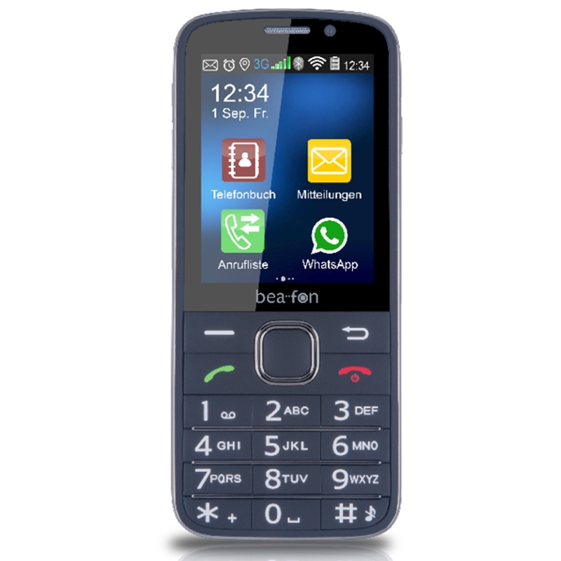 Beafon SL810 Handy mit WhatsApp schwarz-silber