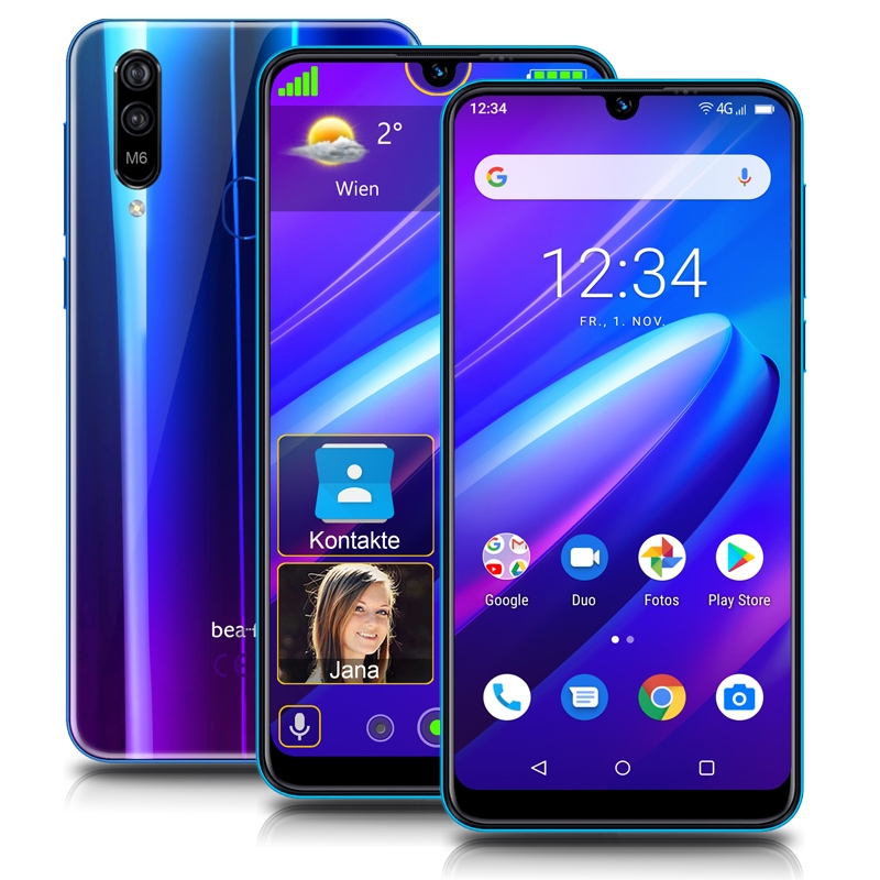 Beafon M6 Senioren Smartphone blau