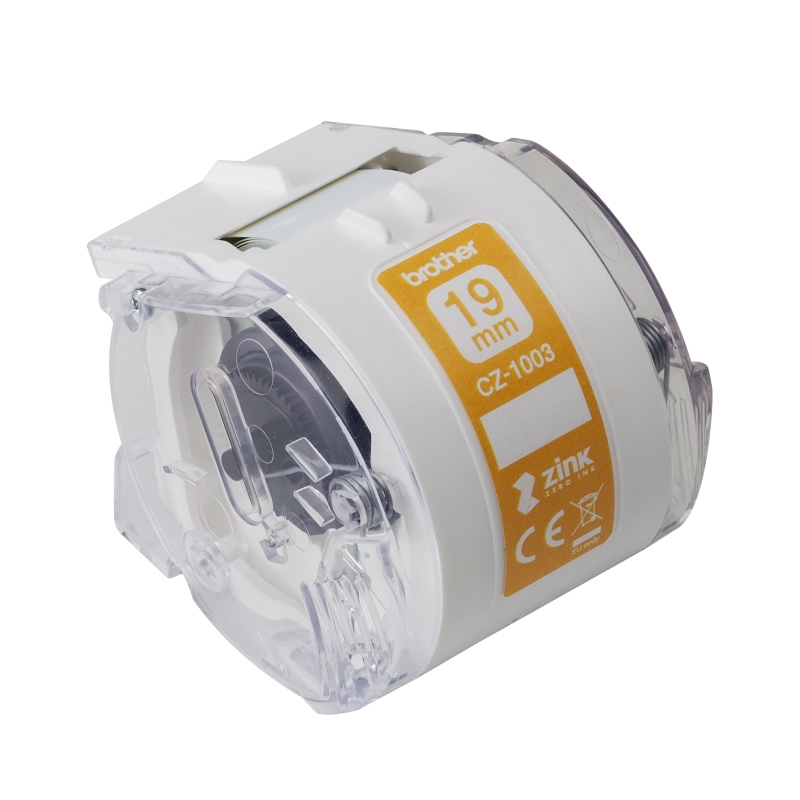 Brother CZ-1003 Etiketten Rolle 19mm weiß