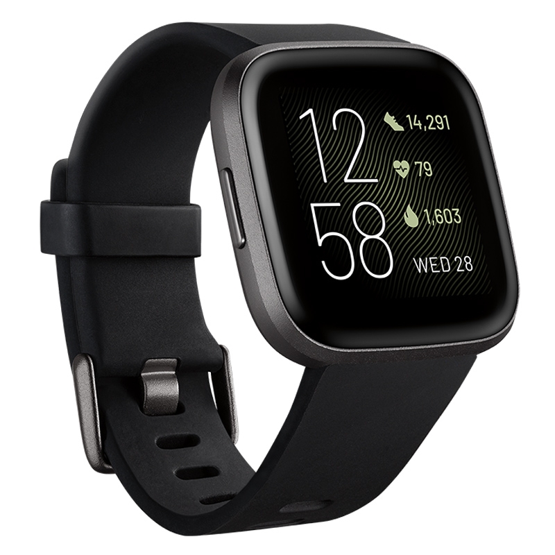 Fitbit Versa 2 Gesundheits- & Fitness-Smartwatch schwarz/carbon