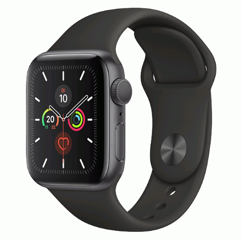 Apple Watch Series 5 GPS 40mm Alu schwarzes Armband Space Grau