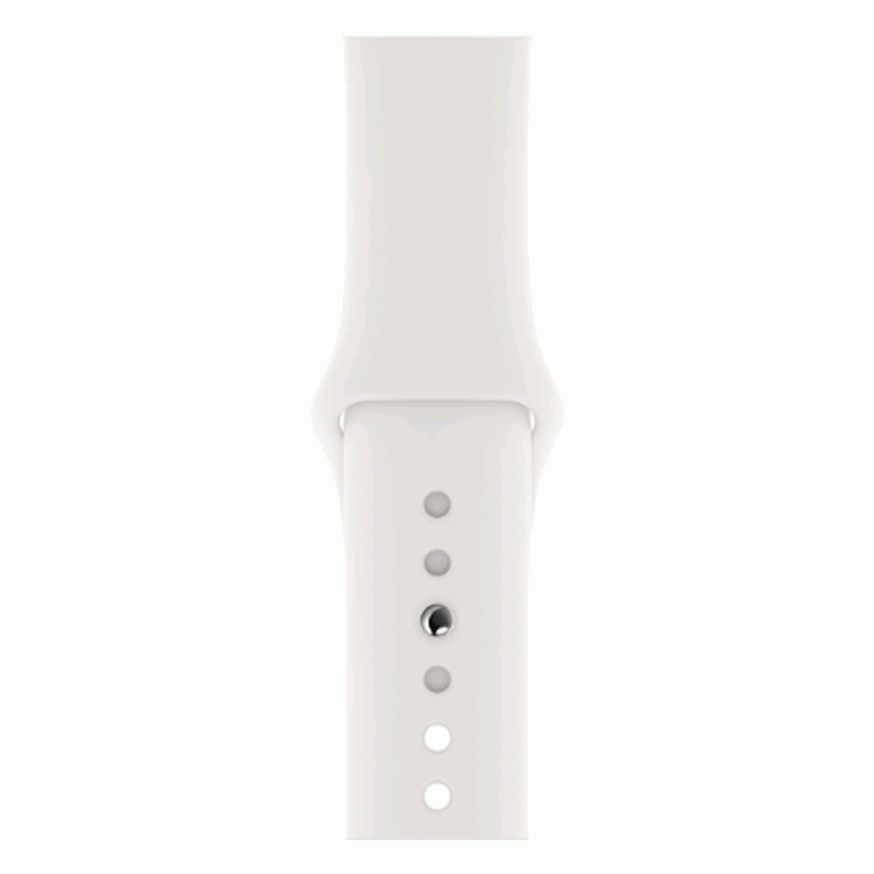 Apple Watch Series 5 GPS 44mm Alu weisses Armband silber